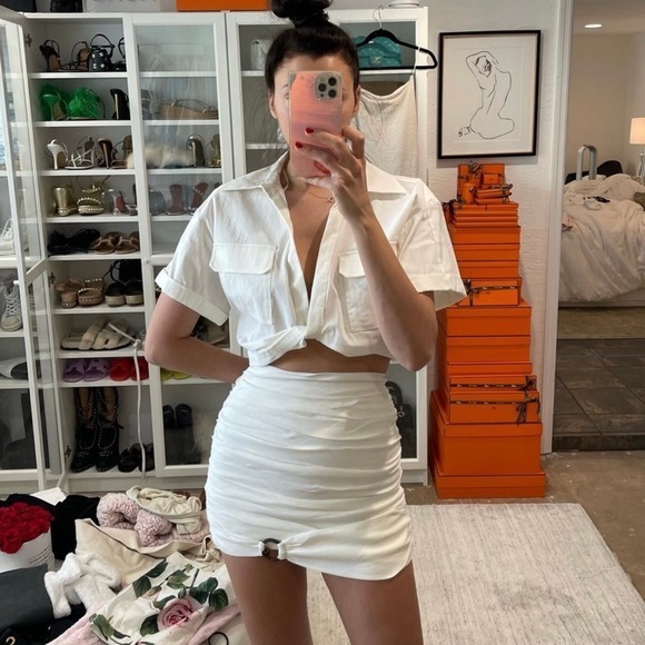 NWT ZARA RUCHED MINI SKIRT‎ Size Small Medium 3354/660/712 Bloggers Favorite - Picture 7 of 14